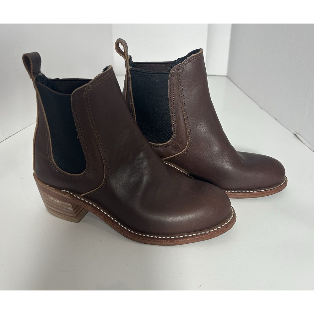 Red Wing Shoe 3392 Chelsea Rancher Harriet Brown Leather High Heel Women Boots 5